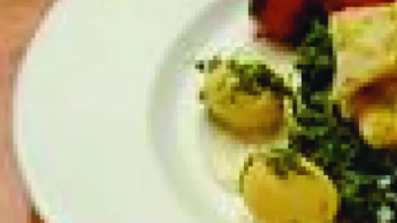 Pangasius na listovém špenátu se smetanou