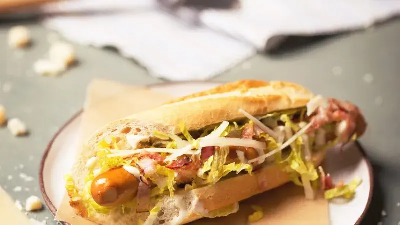 Caesar hot dog