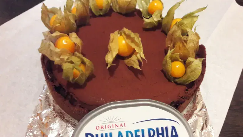 Čokoládový cheesecake s třtinovým cukrem a kávou