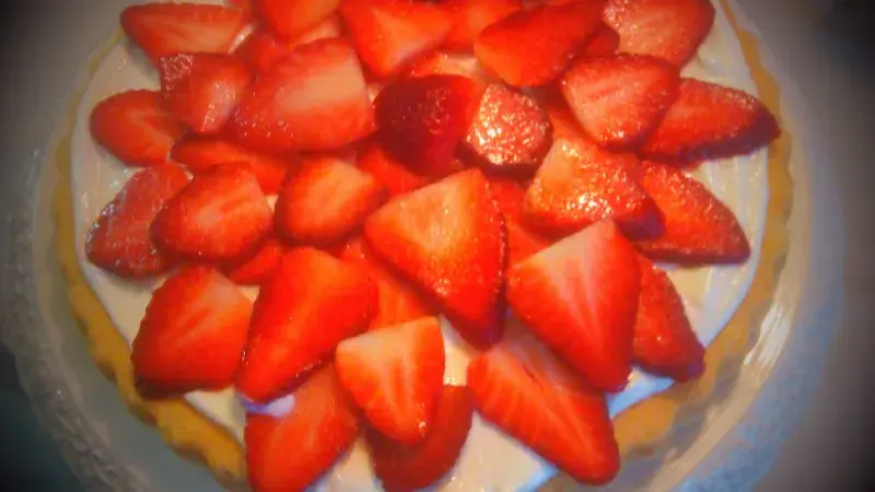 Jahodový dort s tvarohem