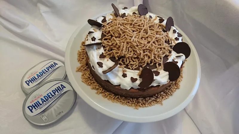 Gaštanovo-čokoládový nepečený cheesecake