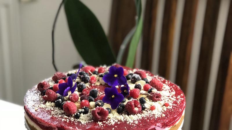 Cheesecake s malinami