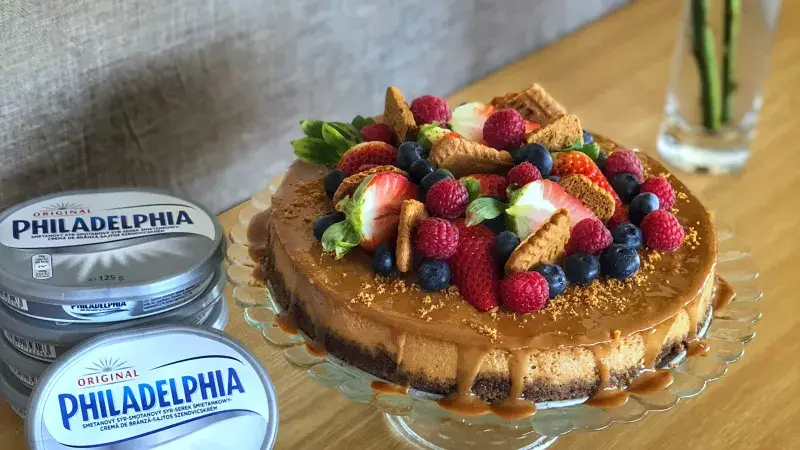 Karamelový cheesecake