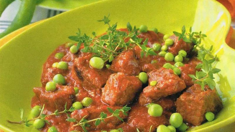 Hovězí maso s hráškem