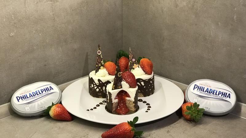 Jahodové cheesecakes