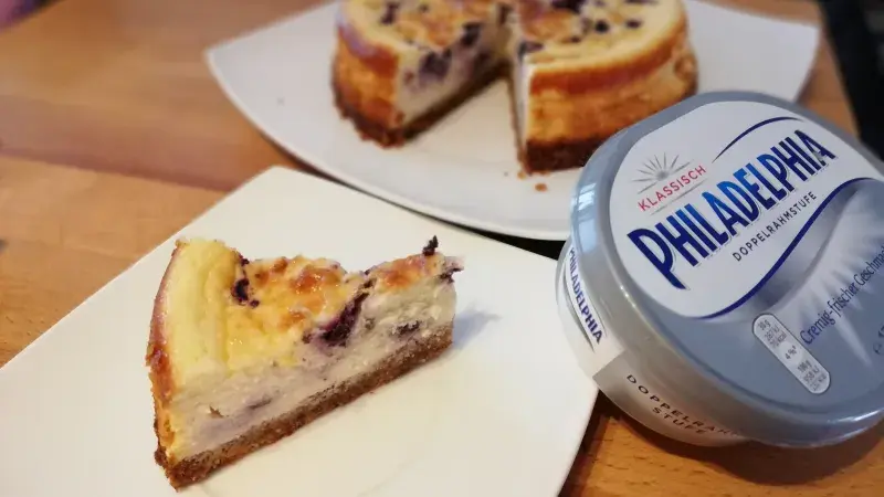 Borůvkový cheesecake bez cukru