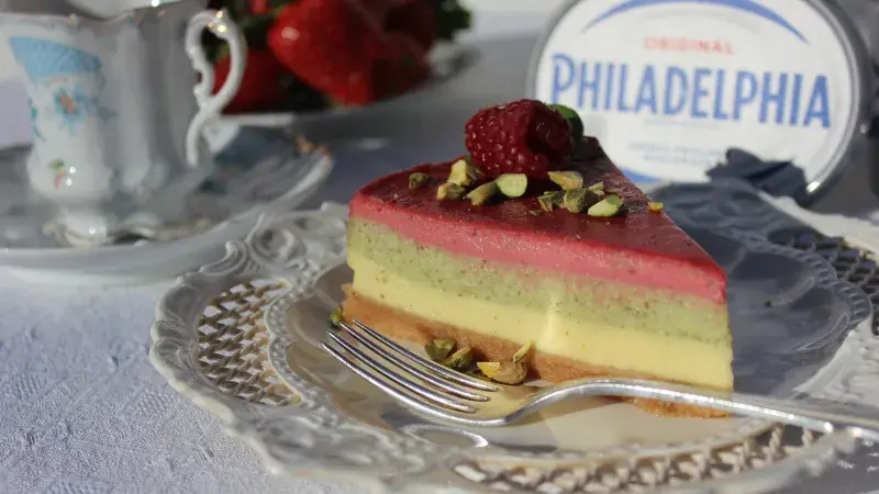 Jahodovo-mátový cheesecake