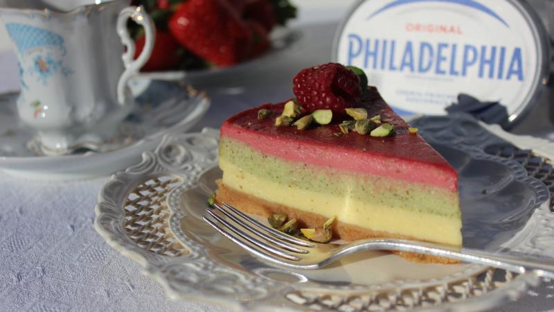 Jahodovo-mátový cheesecake