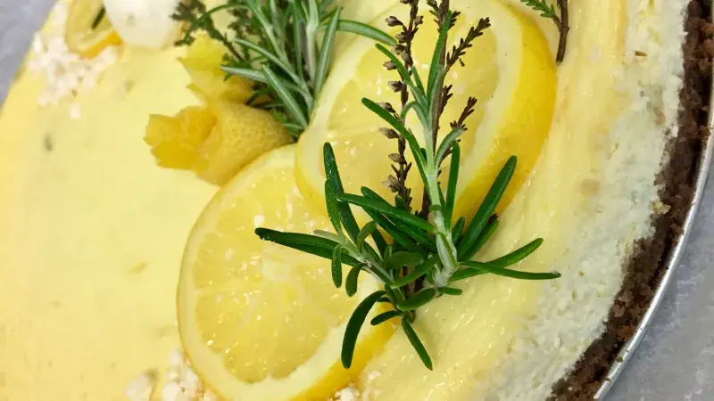 Rozmarýnovo-citrónový cheesecake