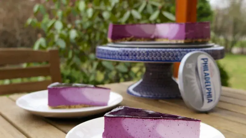 Borůvkový Ombre Cheesecake