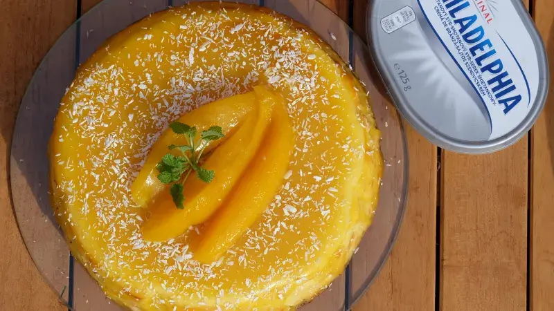 Kokosový cheesecake s mangem