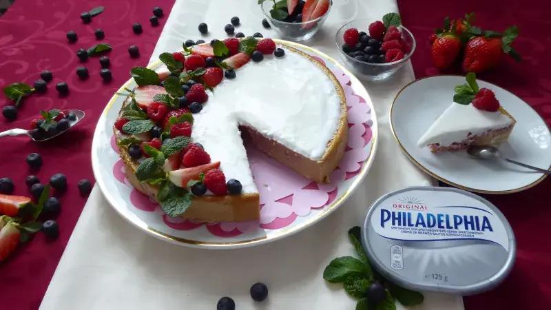 Malinový cheesecake bez korpusu a lepku