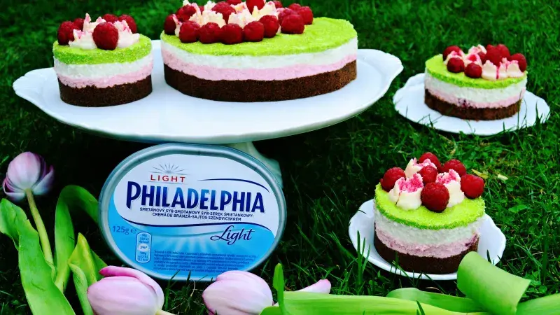 Svěží malinový cheesecake