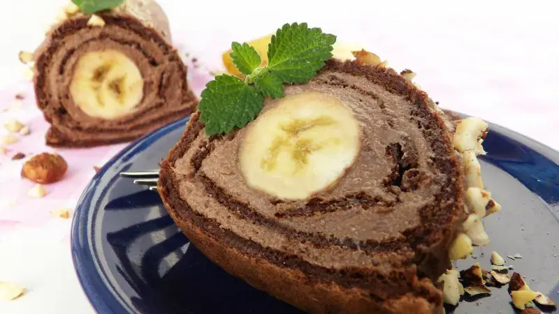 Bezlepková roláda s banánem