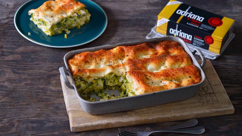 Lasagne s pórkem a ricottou