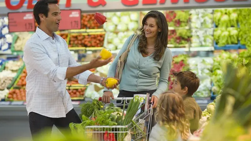 Rodina na nákupu