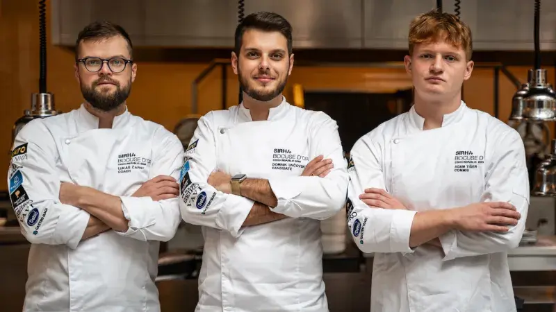 Soutěžní tým, zleva Lukáš Čarný, Dominik Unčovský, Adam Tišer