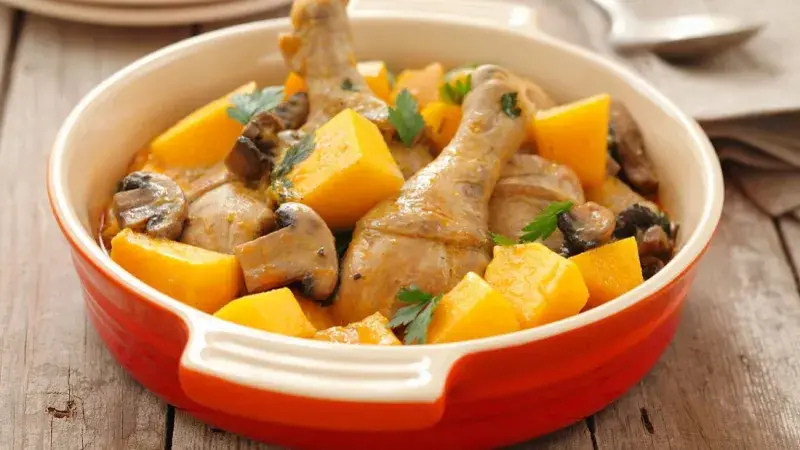 Zapečené kuře s dýní
