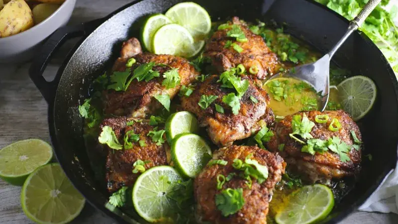 Kuřecí stehna s limetkami