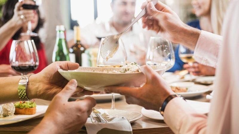 Jídlo v italské restauraci
