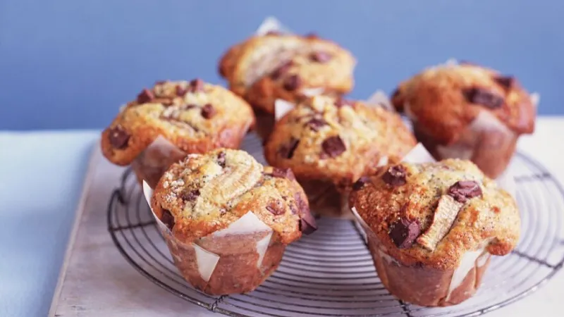 Banánové muffiny s čokoládou