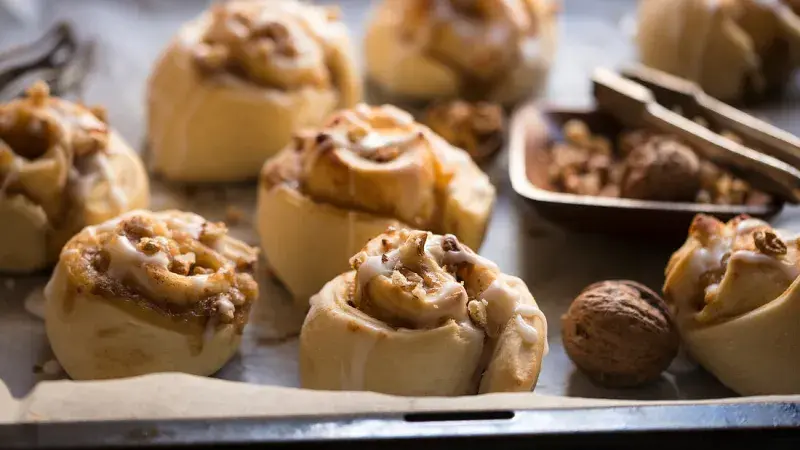 Kynuté šneky s vlašskými ořechy