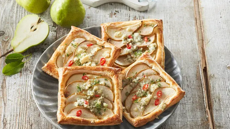 Plněné taštičky modrým sýrem