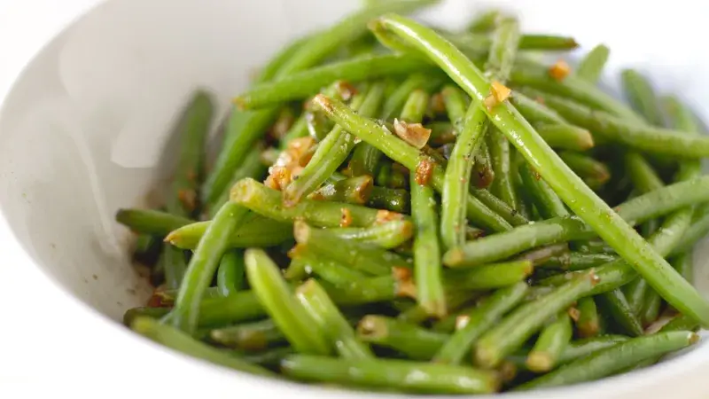 Fazolkové lusky na smetaně