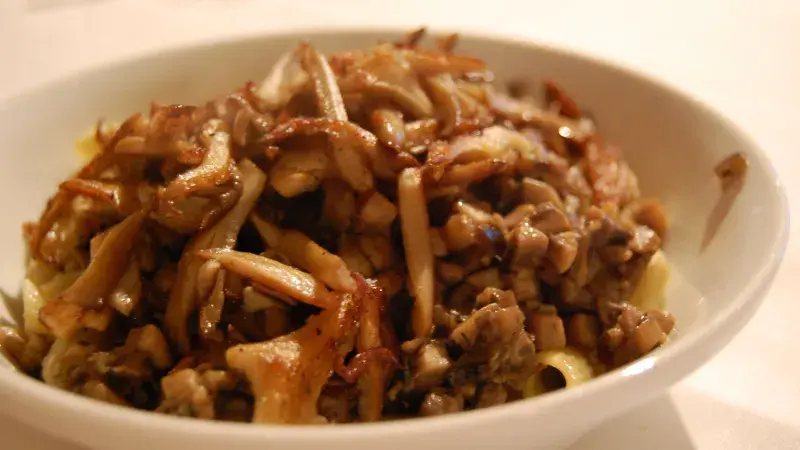 Hlíva ústřičná na smetaně s opečenými novými bramborami