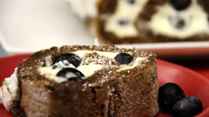 Kakaová roláda bez mouky