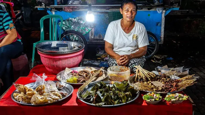 Pouliční stánek na Bali