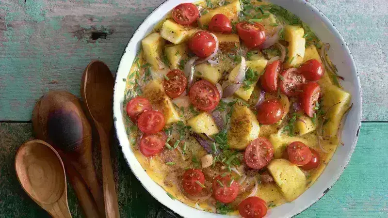 Bramborové knedlíky s vejci