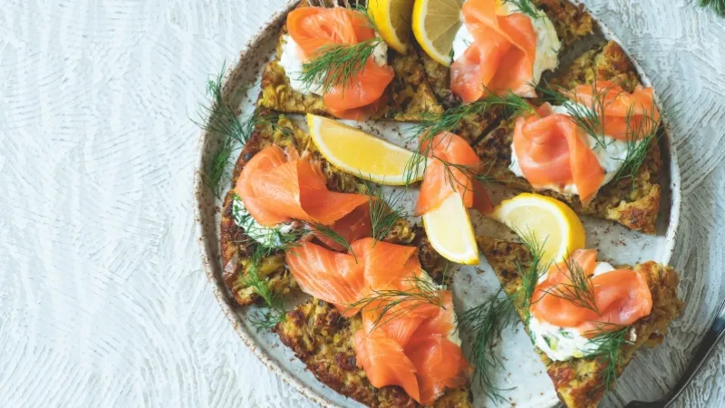Bramborové rösti s uzeným lososem