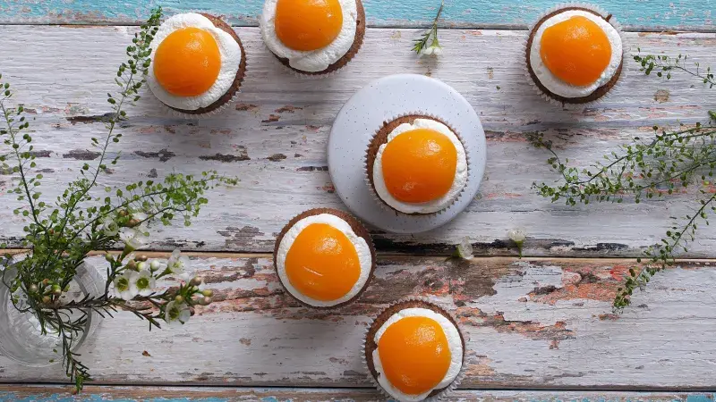 Čokoládové cupcaky s meruňkami