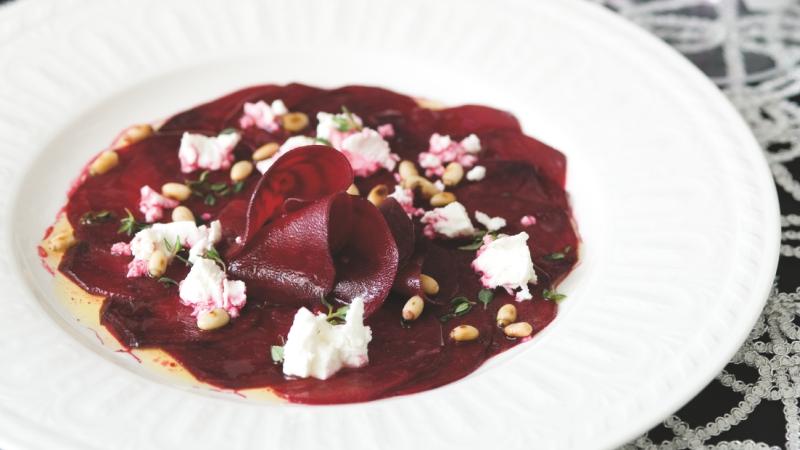 Carpaccio z červené řepy podle Zdeňka Pohlreicha