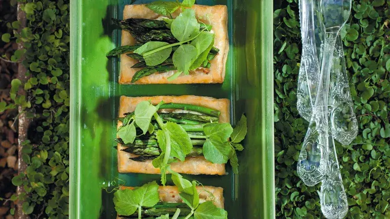 Chřestové koláčky z listového těsta