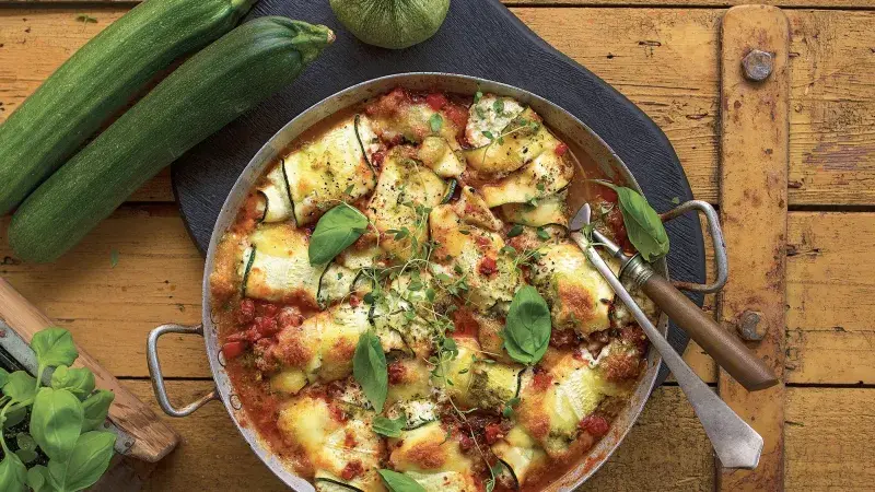 Cuketové involtini v rajčatové omáčce