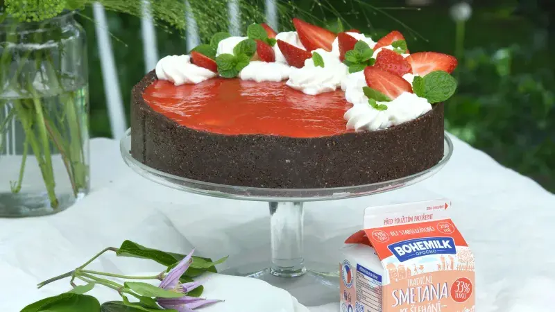 Jahodový cheesecake