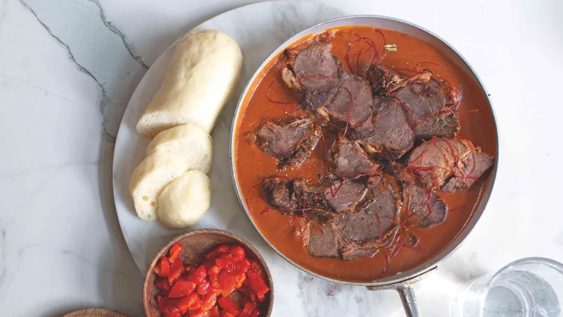 Hovězí krk na paprice