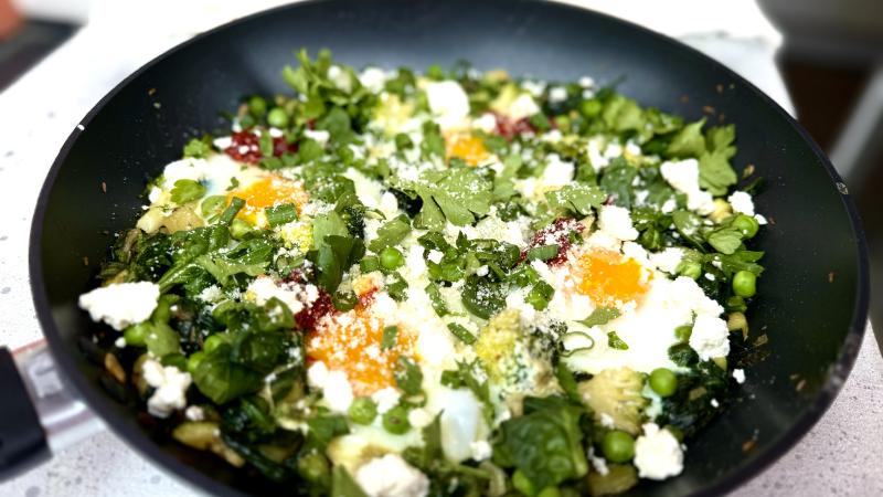 Zelená shakshuka