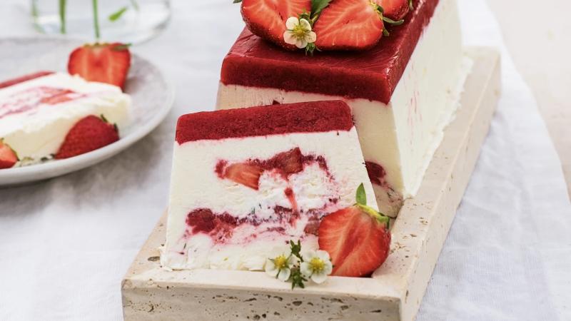 Jahodové semifreddo