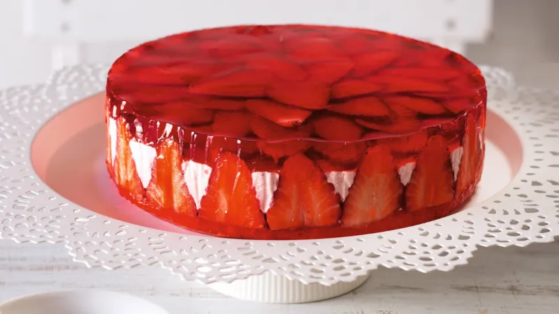 Jahodový dort s jahodovou pěnou