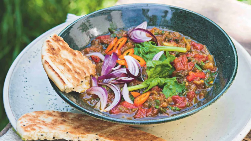 Kari z ožehnutého lilku