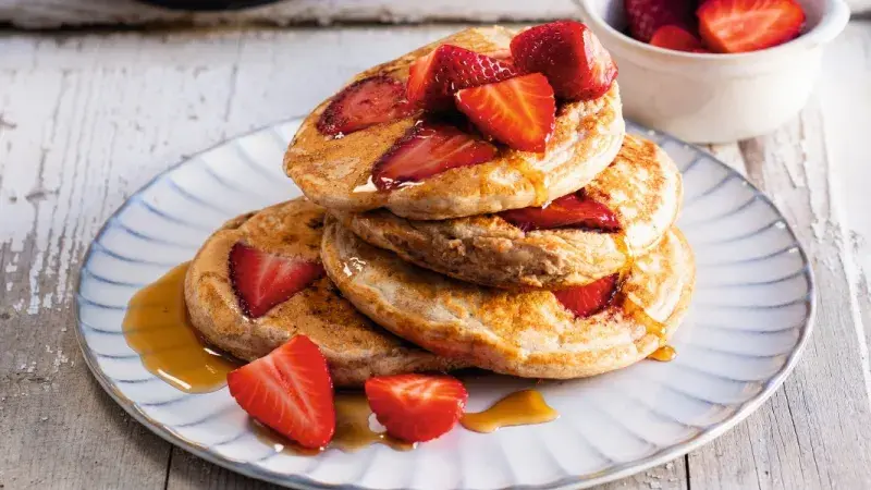 Kefírové lívance s jahodami