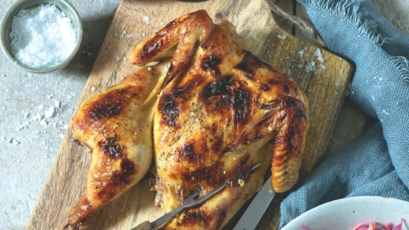 Kuře na placato marinované v podmáslí