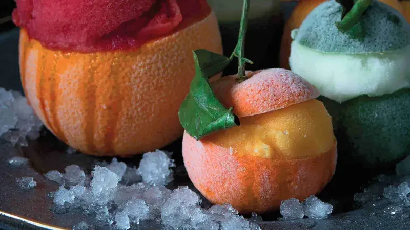 Mandarinkový sorbet