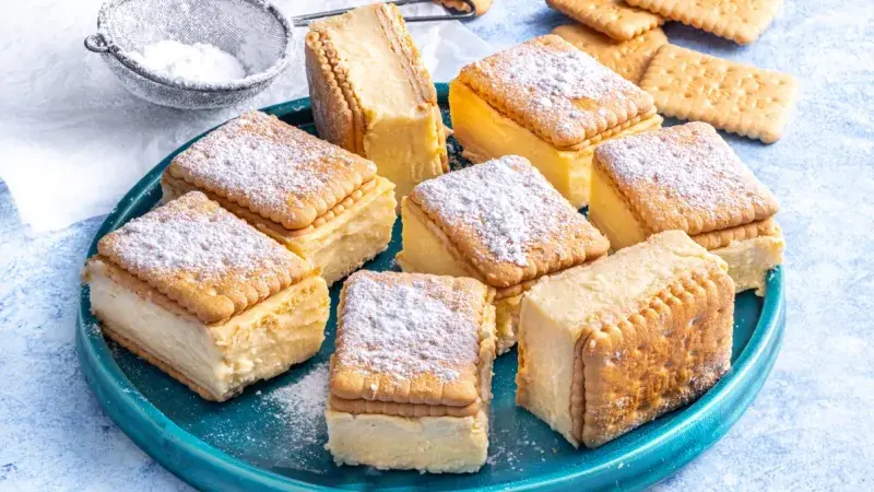 Nepečené pudinkové řezy