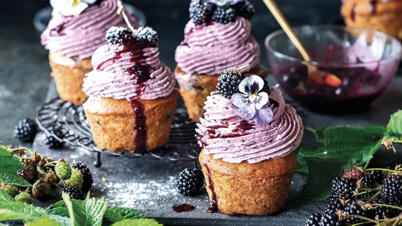 Ostružinové cupcaky