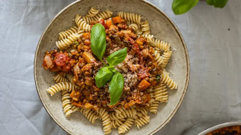 Čočkové boloňské ragú podle Lucie Novákové