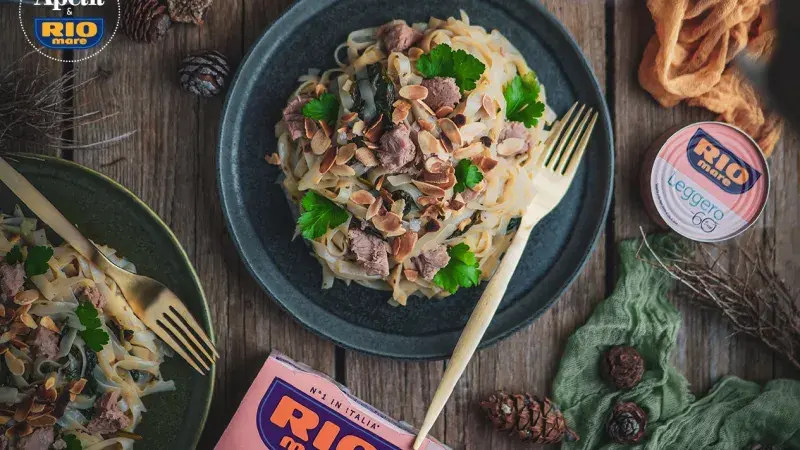 Pasta s tuňákem a špenátem